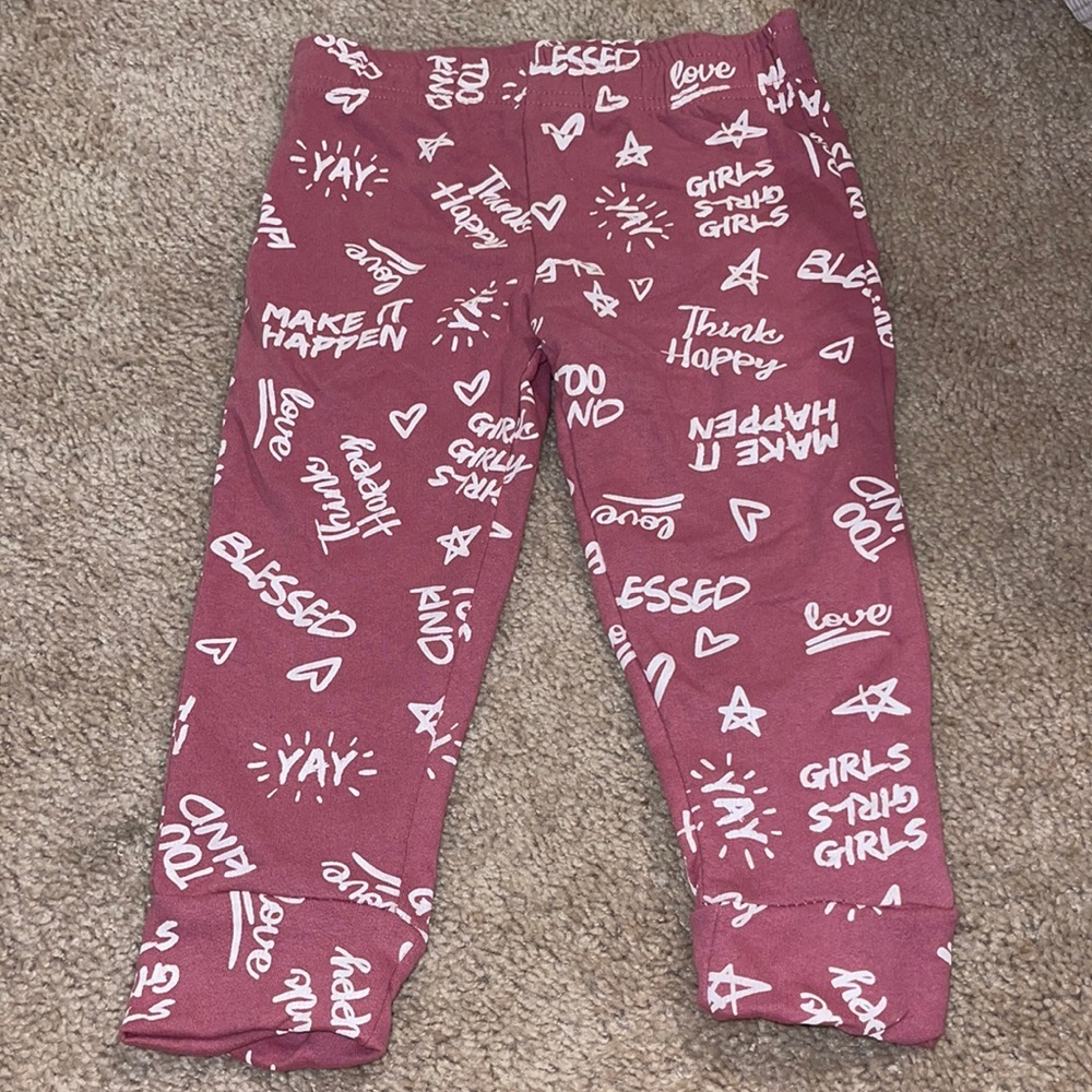 Pink inspirational sweatpants 2T
